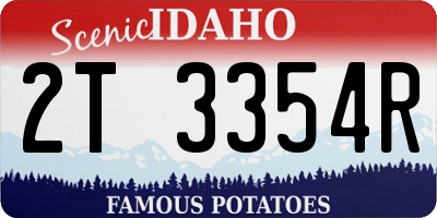 ID license plate 2T3354R