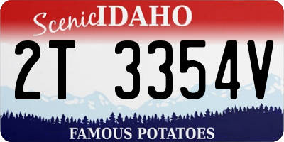 ID license plate 2T3354V