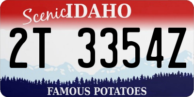 ID license plate 2T3354Z
