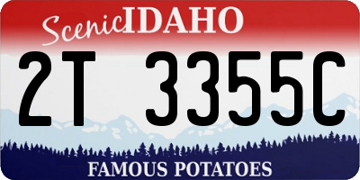 ID license plate 2T3355C