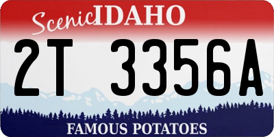 ID license plate 2T3356A