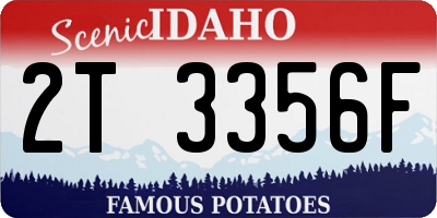 ID license plate 2T3356F