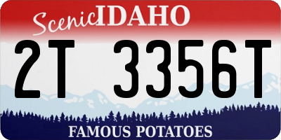 ID license plate 2T3356T