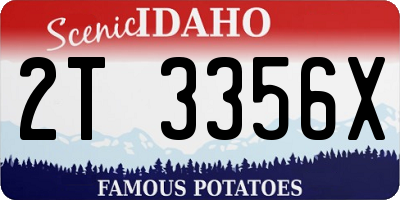 ID license plate 2T3356X