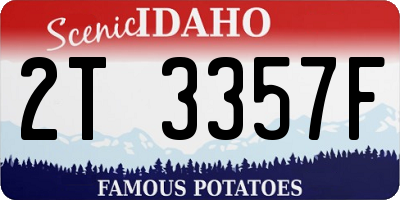 ID license plate 2T3357F