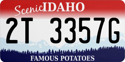 ID license plate 2T3357G
