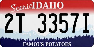 ID license plate 2T3357I