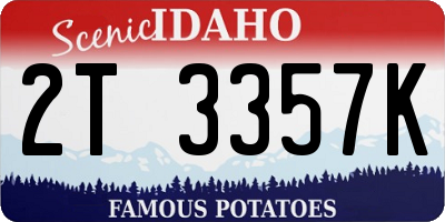 ID license plate 2T3357K