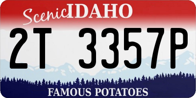 ID license plate 2T3357P