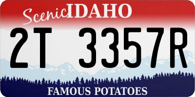 ID license plate 2T3357R