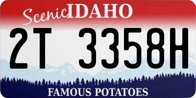 ID license plate 2T3358H