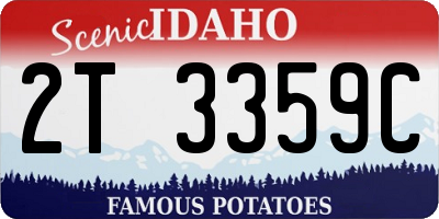 ID license plate 2T3359C