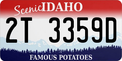 ID license plate 2T3359D
