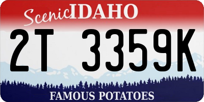 ID license plate 2T3359K