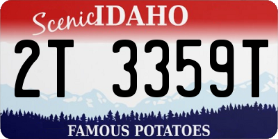 ID license plate 2T3359T