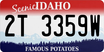 ID license plate 2T3359W