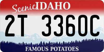 ID license plate 2T3360C