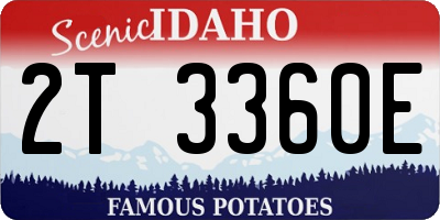 ID license plate 2T3360E