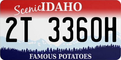 ID license plate 2T3360H