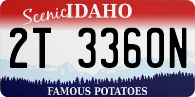 ID license plate 2T3360N