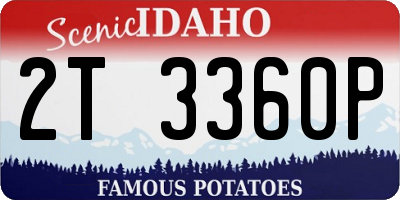 ID license plate 2T3360P