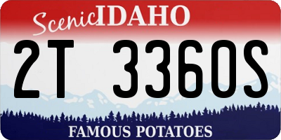ID license plate 2T3360S