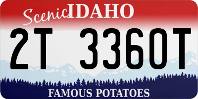ID license plate 2T3360T