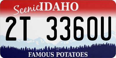 ID license plate 2T3360U