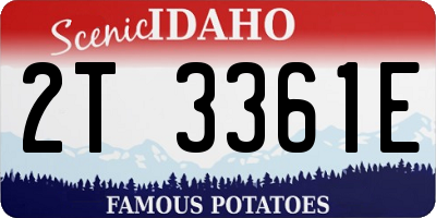 ID license plate 2T3361E
