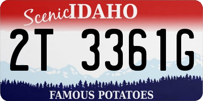 ID license plate 2T3361G