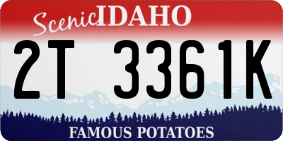 ID license plate 2T3361K