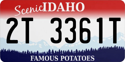 ID license plate 2T3361T
