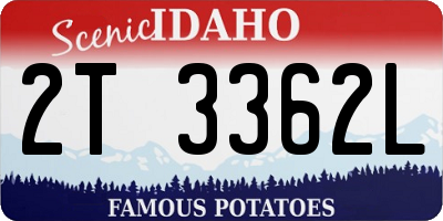 ID license plate 2T3362L