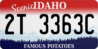 ID license plate 2T3363C