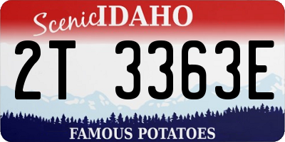 ID license plate 2T3363E