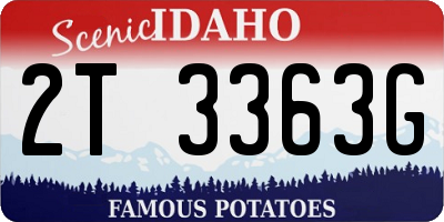 ID license plate 2T3363G