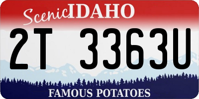 ID license plate 2T3363U