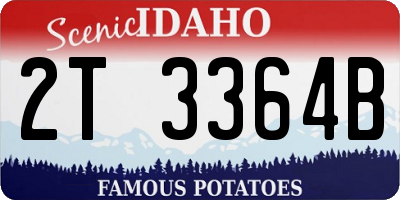 ID license plate 2T3364B