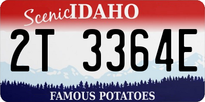 ID license plate 2T3364E