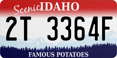 ID license plate 2T3364F