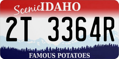 ID license plate 2T3364R
