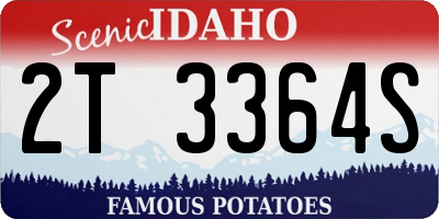 ID license plate 2T3364S