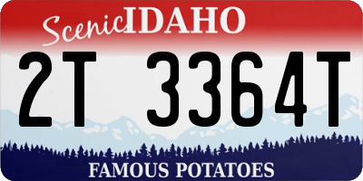 ID license plate 2T3364T