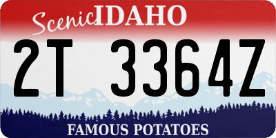 ID license plate 2T3364Z