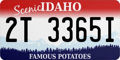 ID license plate 2T3365I
