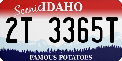 ID license plate 2T3365T