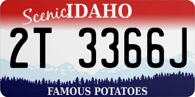 ID license plate 2T3366J