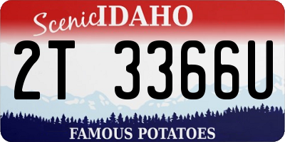 ID license plate 2T3366U