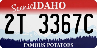 ID license plate 2T3367C