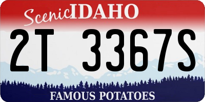 ID license plate 2T3367S